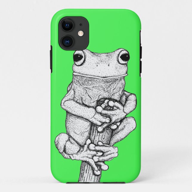 Green Frog on a Case Art by Skye Ryan-Evans © (Back)