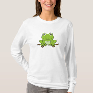 Green Frog On Skateboard Funny Animal T-Shirt