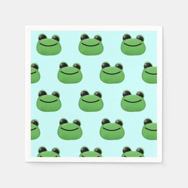 Green Frog Party  Napkin (Front)