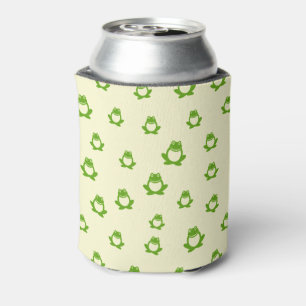 Green Frog Pattern Can Cooler