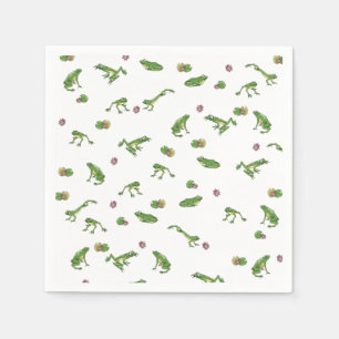 Green Frog Pattern Napkin
