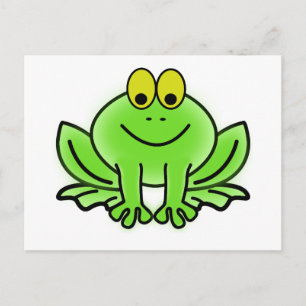 Green frog postcard
