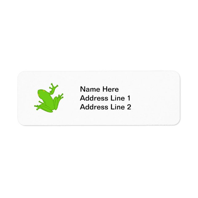 Green Frog Return Address Label (Front)