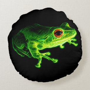 Green Frog Round Cushion