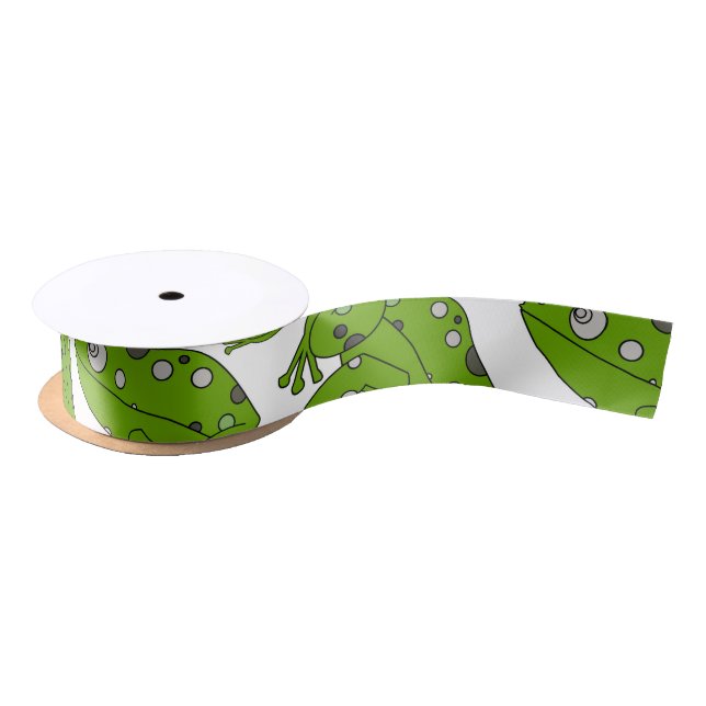 Green Frog Satin Ribbon (Spool)