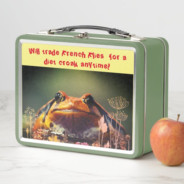 Green Frog School Fun Metal Lunch Box (In Situ)