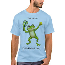 Green Frog Serving a Pickleball