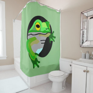 Green Frog Shower Curtain