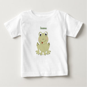 Green Frog Tee Shirt for Baby Girl