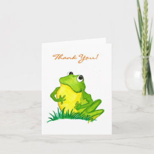 Green Frog 'Thank You!' Notecard