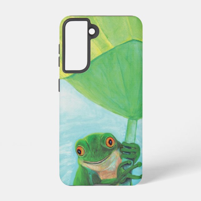 Green Frog under Lily Pad   Samsung Galaxy S21 Case (Back)
