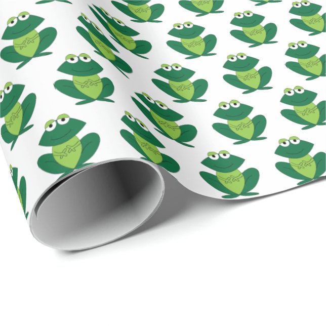 Green Frog Wrapping Paper (Roll Corner)