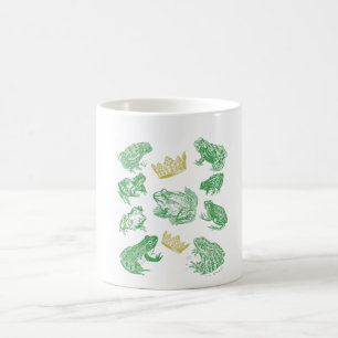Green Frogs with Crown Coffee Mug