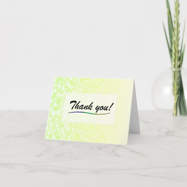Green Frost Thank You Card (Front)