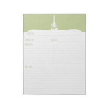 Green Frosting Baking Recipe Notepad