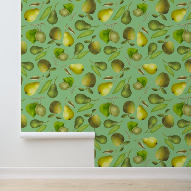 Green Fruits on Green Background Wallpaper (Application)