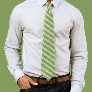 Green Fun Christmas Stripes Pattern Tie