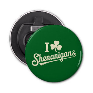 Green Funny Irish Patty's Shamrock Saint Patricks  Bottle Opener