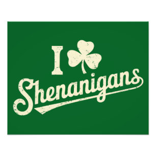 Green Funny Irish Patty's Shamrock Saint Patricks  Photo Print