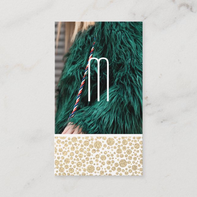 Green Fur | Fashion Model | Consultant Business Card (Front)