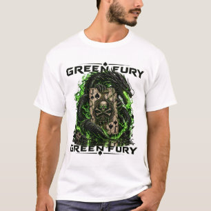 Green Fury Dragon Poker Shirt, Jack of Spades Skul T-Shirt