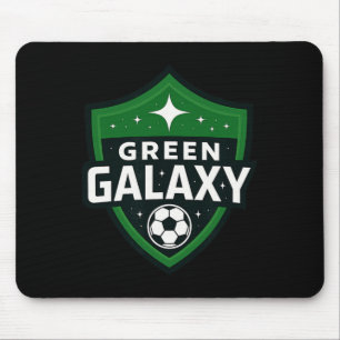 Green Galaxy Soccer  Mouse Pad