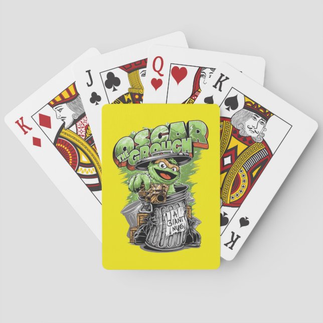 Green Garbage Monster Playing Cards (Back)