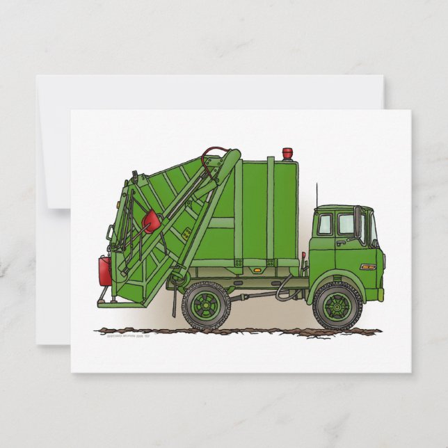 Green Garbage Truck (Front)