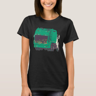 Green Garbage Truck Eco Recycling Trash Truck T-Shirt