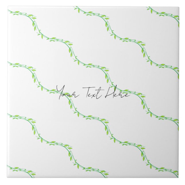 Green Garden Ceramic Tile (Front)