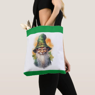 Green Garden Gnome 3 Tote Bag