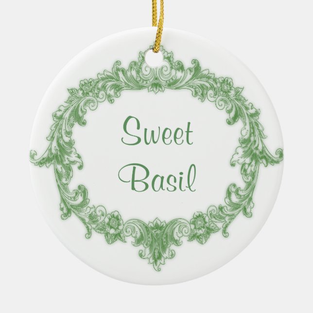 Green Garden Marker Ceramic Tree Decoration (Front)