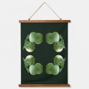 Green Garden Tomatoes Mirror Nature Abstract Hanging Tapestry
