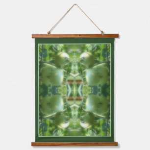 Green Garden Tomatoes Nature Abstract Hanging Tapestry