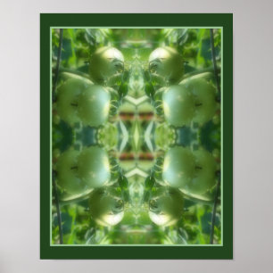Green Garden Tomatoes Nature Abstract Poster