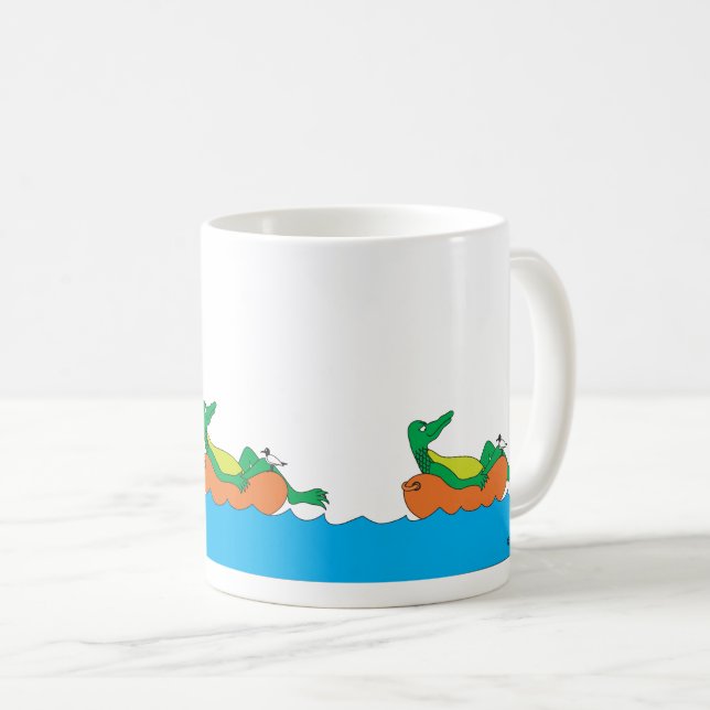 Green Gator Innertube Cruise Mug (Front Right)