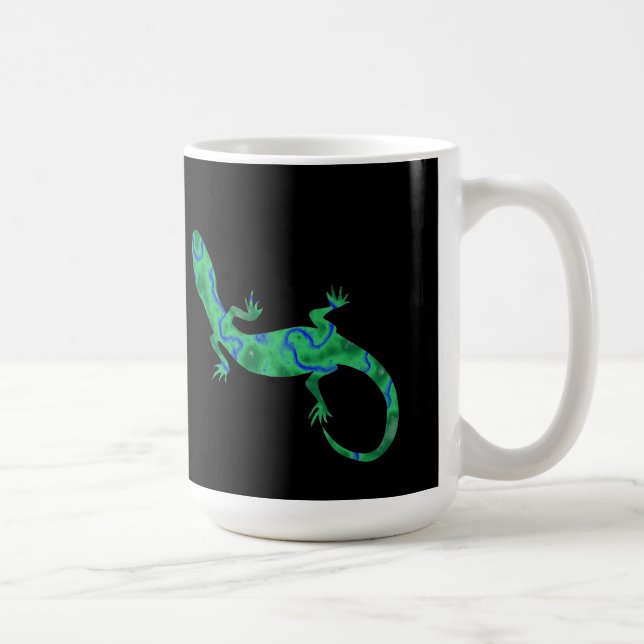 Green Gecko Coffee Mug (Right)