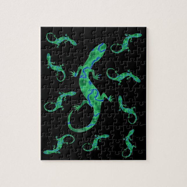 Green Gecko Jigsaw Puzzle (Vertical)