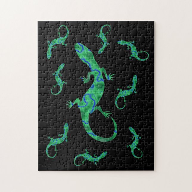 Green Gecko Jigsaw Puzzle (Vertical)