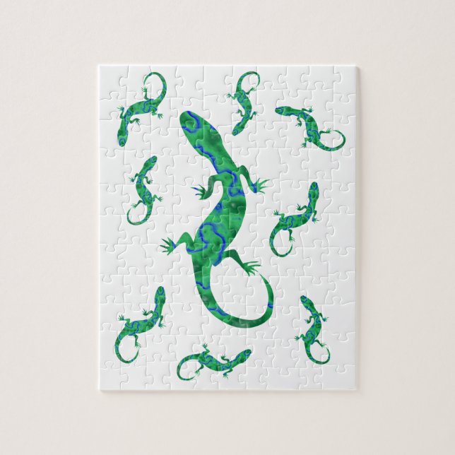 Green Gecko Jigsaw Puzzle (Vertical)
