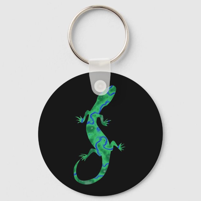 Green Gecko Key Ring (Front)