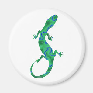 Green Gecko Magnet