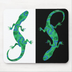 Green Gecko Mouse Pad