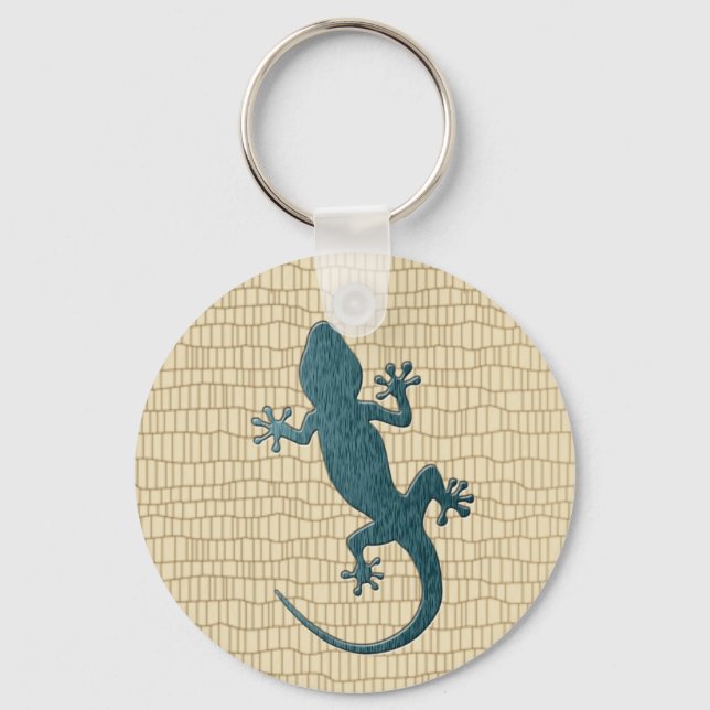 Green Gecko on Reptile Key Ring (Front)