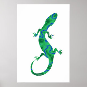 Green Gecko Poster
