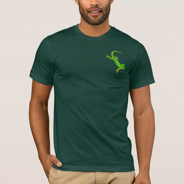 Green Gecko T-Shirt (Back Print) (Front)