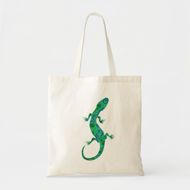 Green Gecko Tote Bag (Front)