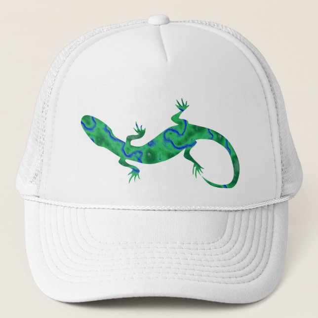 Green Gecko Trucker Hat (Front)