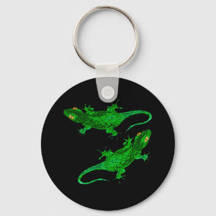 Green geckos key ring