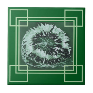 Green Gem Geometrics Ceramic Tile